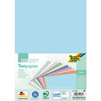 folia Tonpapier Pastell farbsortiert 130 g/qm 100 Blatt von folia