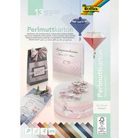 folia Tonpapier Perlmuttkarton farbsortiert 250 g/qm 13 St. folia Tonpapier Perlmuttkarton farbsortiert 250 g/qm 13 St. von folia
