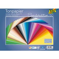 folia Tonpapier Sonderedition 50 farbsortiert 130 g/qm 50 Blatt von folia