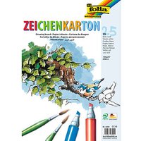 folia Tonpapier Zeichenkarton weiß 120 g/qm 25 Blatt von folia