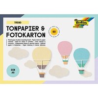 folia Tonpapier farbsortiert 130/300 g/qm 1 Block von folia