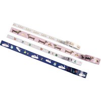 folia Washi Tape Falala Deko-Klebeband matt 10,0/15,0 mm x 5,0 m 4 Rollen von folia