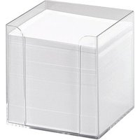 folia Zettelbox transparent inkl. 700 Notizzettel weiß von folia