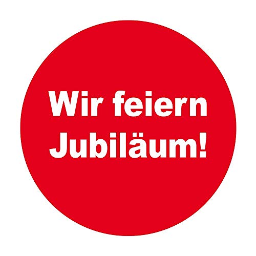 foliado® Digitaldruckaufkleber Folie individueller Wunschtext Sale Aufkleber Hausnummer Jubiläum Neueröffnung rund 22.5 x 22.5 cm APD-014S von foliado
