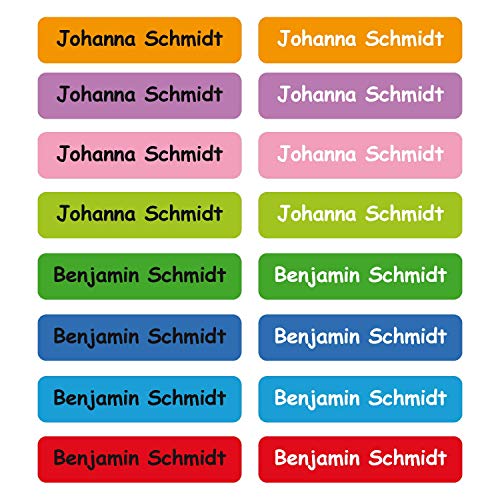 foliado® Namensaufkleber Stifteaufkleber Kinder Etikett 40x8mm Sticker Namensetikett Schule Kita für Kennzeichnung von Stiften personalisierte Klebeetiketten wasserfest (80 Stück) APD-024 von foliado