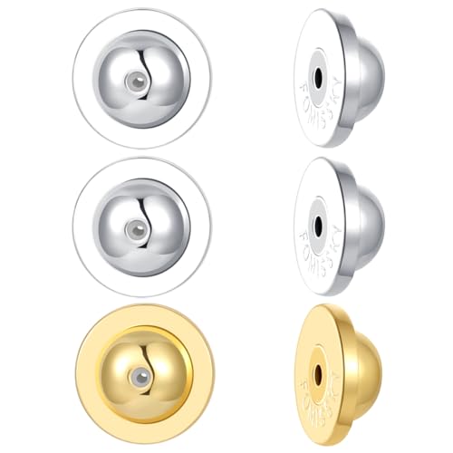 Fomissky Flache Ohrring-Verschlüsse für Ohrstecker, Ohrring-Verschlüsse, schwere Ohrring-Stützverschlüsse für hängende Ohren von fomissky-sisa