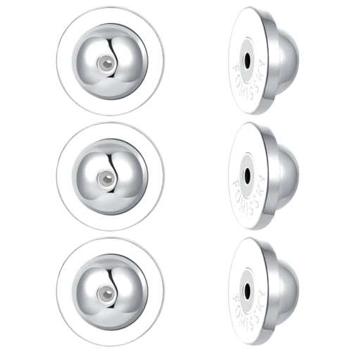 Fomissky-sisa Dics Flache Ohrring-Verschlüsse, 6 Stück, Ersatz für Ohrstecker, weißvergoldete Ohrring-Verschlüsse für Ohrstecker von fomissky-sisa
