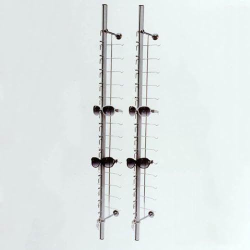2 Stück Brillenhalter mit Schloss, Wandmontiert, Sonnenbrillen, dekoratives Display, moderner Halter, Brillenaufbewahrungsorganizer, für Geschäft (Größe: Hold 14 Frames) von forestalk