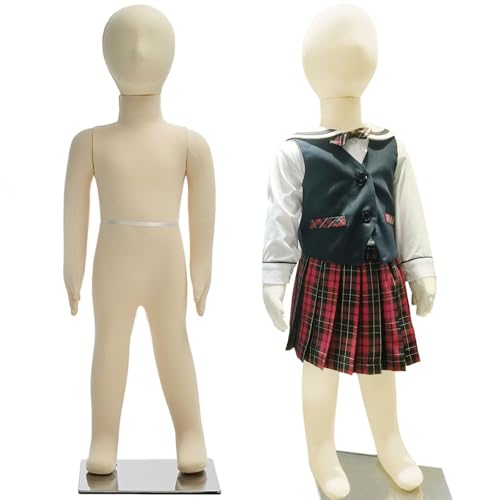 Nähpuppe für Kinder, Ganzkörper für kleine Mädchen/Jungen, flexible Kinderpuppe, sitzende Schnullerform, Schaufensterpuppenablage für Verkaufsmärkte/Boutique (Größe: Alter 14 - H 153 cm) von forestalk