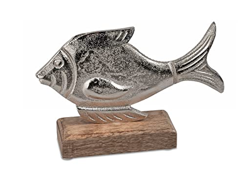 Deko Fisch aus Alu Mango Holz zum Stellen Aufsteller 20 cm Tischdeko Dekoration Deko Fisch aus Alu Mango Holz zum Stellen Aufsteller 20 cm Tischdeko Dekoration von formano
