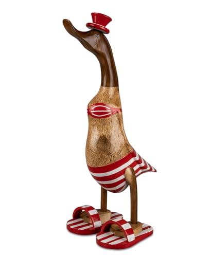 Ente im Bikini Stehend 50 cm Dekorative Holzfigur für Zuhause Natürliche Ästhetik Ente im Bikini Stehend 50 cm Dekorative Holzfigur für Zuhause Natürliche Ästhetik von formano