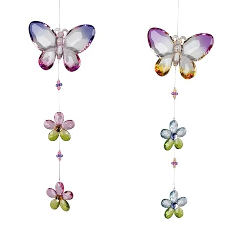 formano 2er Set Girlande Schmetterling mit Blumen - 34cm Fensterdeko Hänger bunt Hängedekoration hängend aus multifarbenem Acryl gefertigt Tiermotiv Geschenk Einzug formano 2er Set Girlande Schmetterling mit Blumen - 34cm Fensterdeko Hänger bunt Hängedekoration hängend aus multifarbenem Acryl gefertigt Tiermotiv Geschenk Einzug von formano