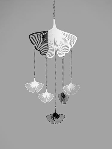 formano Deko Fensterhänger Girlande Ginko Zweig 40 cm Metall Mobile Silber formano Deko Fensterhänger Girlande Ginko Zweig 40 cm Metall Mobile Silber von formano