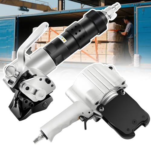 forplubossmmp Tragbare Pneumatische Umreifungsmaschine Mit Geteilter Bauweise, 70–90 Psi Eingangsdruck, Hochleistungs-Spaltpresse 19/25/32mm Breite Stahlbänder, Metallumreifungsgerät 19mm von forplubossmmp