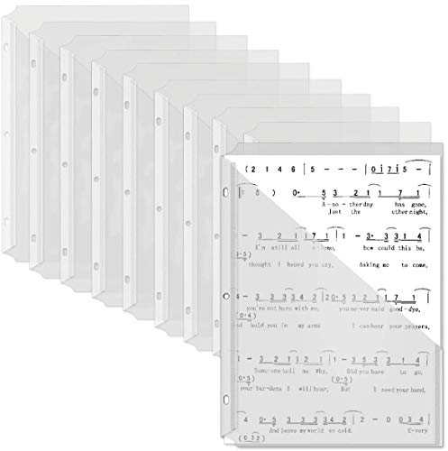 OEBSR Dokumentenmappen, Kunststoff, transparent, mit 3 Löchern, durchsichtig, für US-Buchstaben/DIN A4, 18 C (1,8 mm), L-Tape, transparente Dokumentenmappen, kopiersichere Taschen, 30 Stück von fremskre