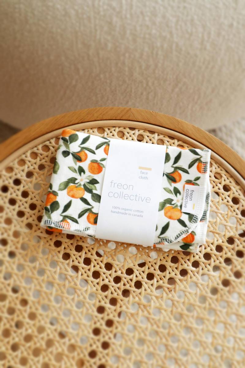 Bio-Baumwolle Gesichtstuch - Clementine, 28cm X Gesichtstuch, Waschlappen, Peeling, Brautjungfer Geschenk, Nachhaltiges Geschenk von freoncollective