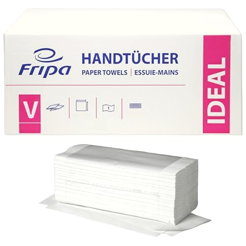 Fripa Handtuchpapier Ideal, 250 x 230 mm, V-Falz, hochwei VE = 1 von fripa