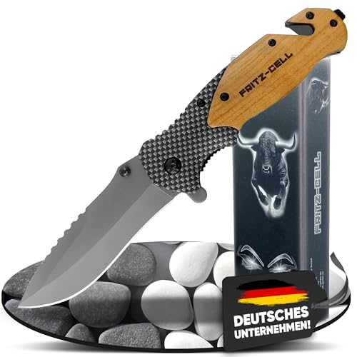 fritz-cell Klappmesser Einhandmesser Survival Taschenmesser Outdoor Messer Holz F28 mit Glasbrecher und Gurtschneider fritz-cell Klappmesser Einhandmesser Survival Taschenmesser Outdoor Messer Holz F28 mit Glasbrecher und Gurtschneider von fritz-cell