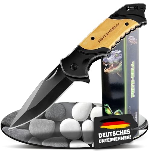 fritz-cell Klappmesser Zweihandmesser Survival Taschenmesser Outdoor Messer Holz M61 von fritz-cell