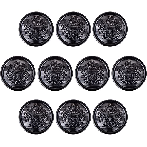 ftiemlovde 10 Edel Dirndl Knöpfe Schwarz Zum AnnäHen Metall, Goldene Trachten Nachthemd Knopf Mantel Groß，öSenknöPfe Aus Kupferlegierung Blazer ZierknöPfe (C10 18mm) von ftiemlovde