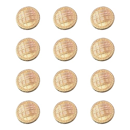 ftiemlovde 12 Edel Dirndl Trachten Goldene KnöPfe Zum AnnäHen，KnöPfe Gold für Mantel Groß ，Kochjacke öSenknöPfe Blazer Metall Kleidung（B12 20mm) von ftiemlovde