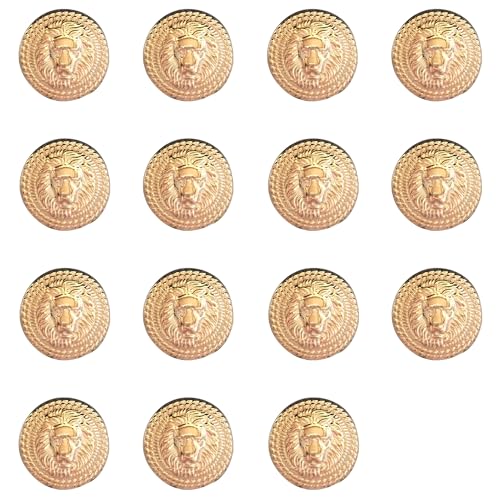 ftiemlovde 15 Edel Dirndl Trachten Goldene KnöPfe Zum AnnäHen，KnöPfe Gold für Mantel Groß ，Kochjacke öSenknöPfe Blazer Metall Kleidung（C15 20mm) von ftiemlovde