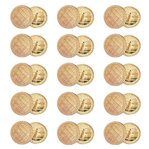 ftiemlovde 30 Edel Dirndl Trachten Goldene KnöPfe Zum AnnäHen，KnöPfe Gold für Mantel Groß ，Kochjacke öSenknöPfe Blazer Metall Kleidung（B30 20mm) von ftiemlovde