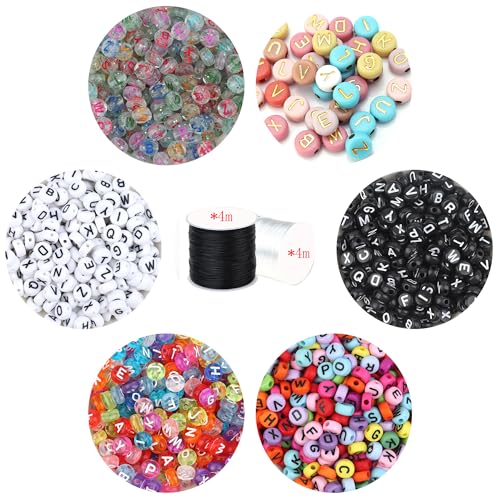 ftiemlovde 780 Bunte Buchstaben Perlen für Armbänder Set Selber Machen mit A-Z Rund 4mm (Bunte) ftiemlovde 780 Bunte Buchstaben Perlen für Armbänder Set Selber Machen mit A-Z Rund 4mm (Bunte) von ftiemlovde