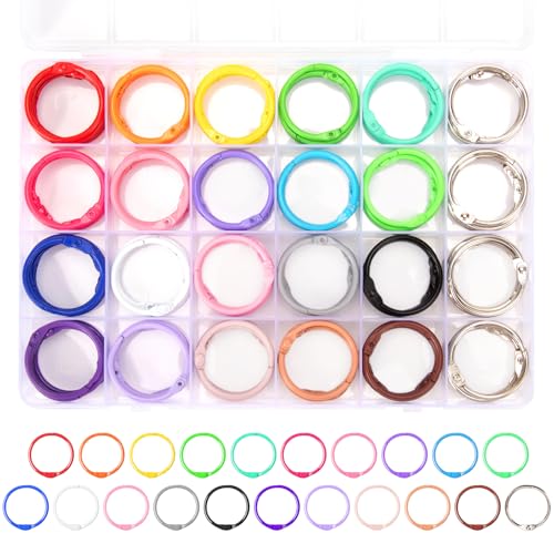 120 farbige Binderinge, 21 Farben, 3,8 cm, metallische lose Blätterringe, kleine Buchringe aus Metall, Stahl, Klemmringe für Karteikarten, Lernkartenringe, Schlüsselanhänger oder Schlüsselanhänger 120 farbige Binderinge, 21 Farben, 3,8 cm, metallische lose Blätterringe, kleine Buchringe aus Metall, Stahl, Klemmringe für Karteikarten, Lernkartenringe, Schlüsselanhänger oder Schlüsselanhänger von fuceury