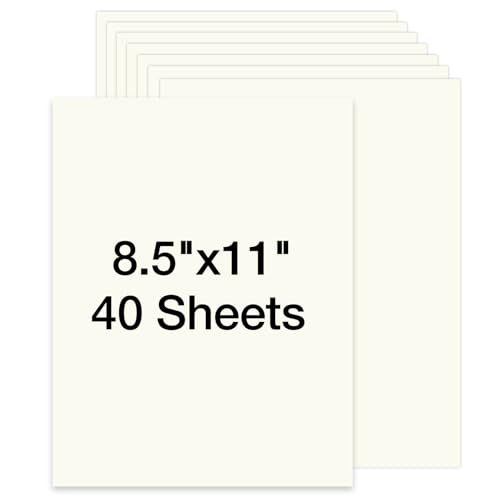 Karton, blanko, 21,6 x 27,9 cm, dickes Papier, 200 g/m², schwere Kartons für Drucker, Postkarten, Hochzeitseinladungen, Dankeskarten, Fotopapier (Beige) von fuceury