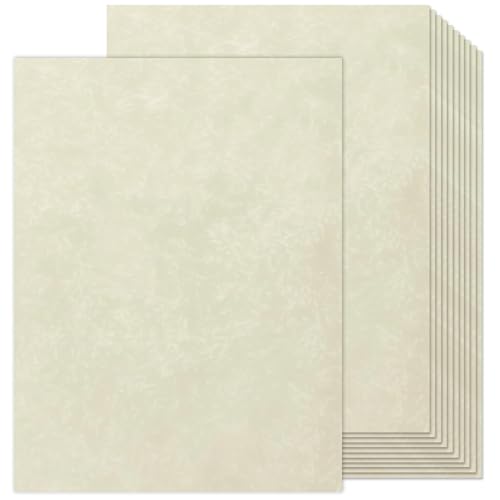 Pergamentpapier, 21,6 x 27,9 cm, 80 g/m², doppelseitiges Schreibwarenpapier für Lebensläufe und Diplome, Briefgröße Diplome zum Drucken und Schreiben, 90 Stück von fuceury