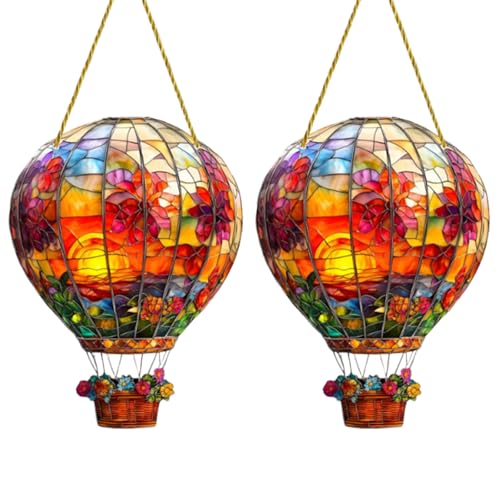 2 Stück Heißluftballon Deko, Heißluftballon Solar, Solar Heißluftballon, 2D Heißluftballon, Heissluftballon Für Garten- Und Fensterdekoration, Kinderzimmerdekoration, Partydekoration, Geschenkidee 2 Stück Heißluftballon Deko, Heißluftballon Solar, Solar Heißluftballon, 2D Heißluftballon, Heissluftballon Für Garten- Und Fensterdekoration, Kinderzimmerdekoration, Partydekoration, Geschenkidee von fufupaw