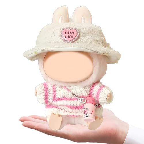 Kleidung für Puppe, Outfit für Plüschtiere, Pinkes Set mit Pullover, Mütze und Wasserflasche, Ideal für DIY-Projekte und Geschenke, Kompatibel mit Mini-Puppen, Kleidung für die Plüsch Toy(ohne Puppe) Kleidung für Puppe, Outfit für Plüschtiere, Pinkes Set mit Pullover, Mütze und Wasserflasche, Ideal für DIY-Projekte und Geschenke, Kompatibel mit Mini-Puppen, Kleidung für die Plüsch Toy(ohne Puppe) von fufupaw