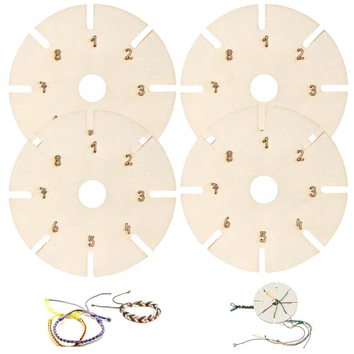 fufupaw 4 Stück Knüpfstern, Knüpfstern Aus Holz, Armbänder Knüpfen, Holz Perlen Weben Set für DIY Armbänder Geburtstag Festival Geschenke, Geeignet für DIY, Stricken, Seilen, Liebe Handwerker Zu Sein fufupaw 4 Stück Knüpfstern, Knüpfstern Aus Holz, Armbänder Knüpfen, Holz Perlen Weben Set für DIY Armbänder Geburtstag Festival Geschenke, Geeignet für DIY, Stricken, Seilen, Liebe Handwerker Zu Sein von fufupaw