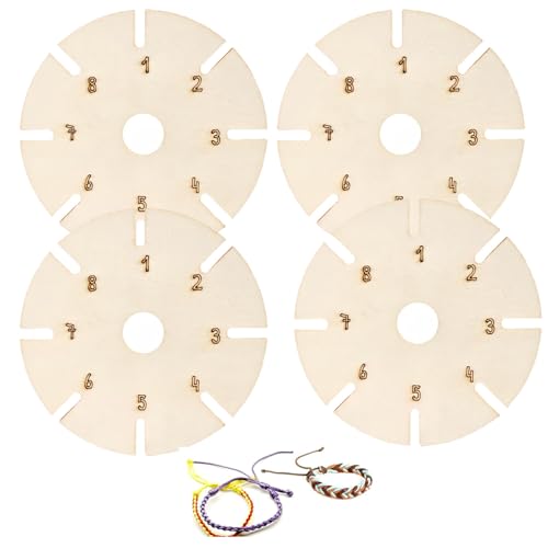 fufupaw 4 Stück knüpfstern aus holz, Knüpfstern, Flechtscheibe Armbänder Knüpfen Knüpfstern Aus Holz Perlen Weben Set, Rotundität knüpfstern aus holz, für DIY Armbänder Geburtstag Festival Geschenke fufupaw 4 Stück knüpfstern aus holz, Knüpfstern, Flechtscheibe Armbänder Knüpfen Knüpfstern Aus Holz Perlen Weben Set, Rotundität knüpfstern aus holz, für DIY Armbänder Geburtstag Festival Geschenke von fufupaw