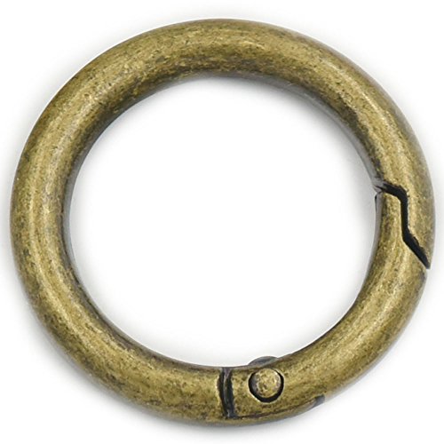 10 PCS 38 MM Trigger Spring Gate Schnalle Snap Clip Schlüsselanhänger offener O Ring Gurtband Träger Tasche, metall, bronze, 38mm von fujiyuan