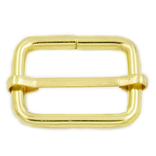 Fujiyuan 12 Stück 20 mm Metall Einsteller Triglides Slides Gurtbandes Schnalle Gürtel Strap Srtip Gold von fujiyuan