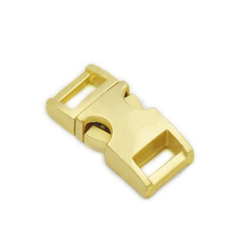 Fujiyuan 5 Stück 10 mm Paracord Metallschnallen, metall, gold, Inner diameter:10mm(3/8") von fujiyuan