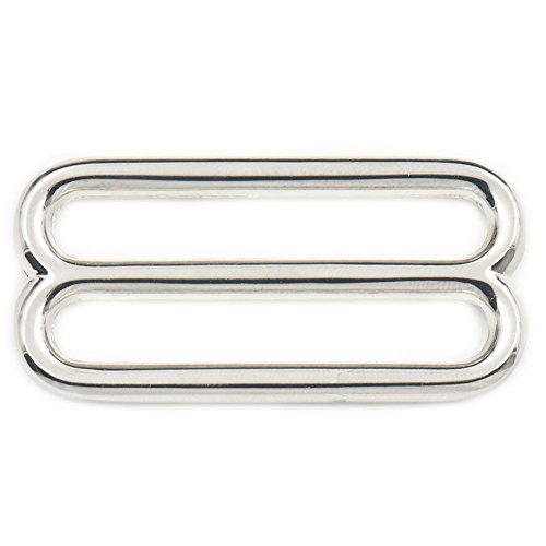 fujiyuan 10 PCS 25 mm 38 mm Brook Design Weithals Triglides Metall rund Leder Strap Schnallen, metall, Nickle, 38 mm von fujiyuan