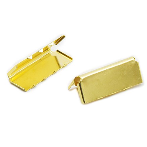 fujiyuan 30 PCS Gürtelschnalle Baumwolle Clip Nickel für Gurtband, Tag Bag Griff Kleidung 2,5 cm 25 mm Gold von fujiyuan