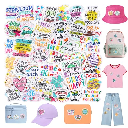 Funcolor Bestickte Aufnäher zum Aufbügeln für Kleidung: 42 Stück Positive Phrase Patch für Kinder Teenager Geschenke – Inspirierende Bestätigung zufällige Applikation Patch für Jeansjacken, Hüte Funcolor Bestickte Aufnäher zum Aufbügeln für Kleidung: 42 Stück Positive Phrase Patch für Kinder Teenager Geschenke – Inspirierende Bestätigung zufällige Applikation Patch für Jeansjacken, Hüte von funcolor