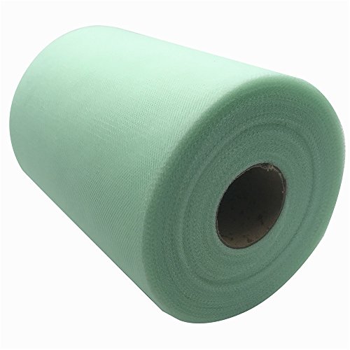 Tüllstoff, 15,2 cm x 91 m (300 Fuß), Spule/Rolle, 59 Farben erhältlich, für Tischläufer, Stuhl-Schärpe, Tutus, Schleifen, für Hochzeiten, Partys, als Geschenkband mintgrün von funnyjojo