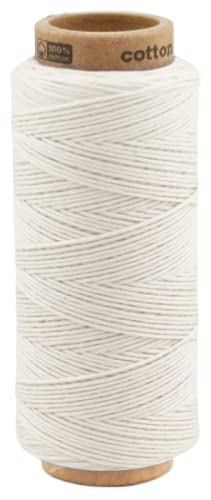 100 Meter Baumwollkordel 1,0 mm, Kordel Schnur Baumwolle Bindfaden Bäckergarn Geschenkband (0000 - Naturweiß) von fuwi