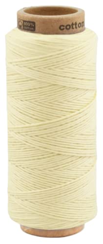 100 Meter Baumwollkordel 1,0 mm, Kordel Schnur Baumwolle Bindfaden Bäckergarn Geschenkband (0010 - Vanille) von fuwi