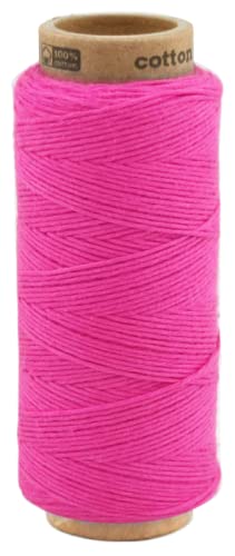 100 Meter Baumwollkordel 1,0 mm, Kordel Schnur Baumwolle Bindfaden Bäckergarn Geschenkband (0013 - Pink) von fuwi