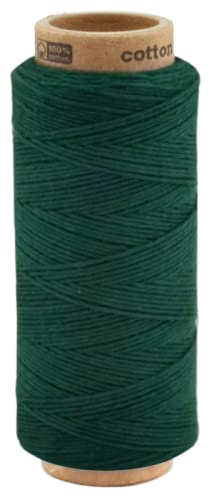 100 Meter Baumwollkordel 1,0 mm, Kordel Schnur Baumwolle Bindfaden Bäckergarn Geschenkband (0048 - dunkles Grün) von fuwi