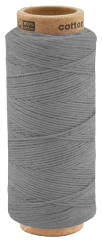 100 Meter Baumwollkordel 1,0 mm, Kordel Schnur Baumwolle Bindfaden Bäckergarn Geschenkband (0063 - Grau) von fuwi