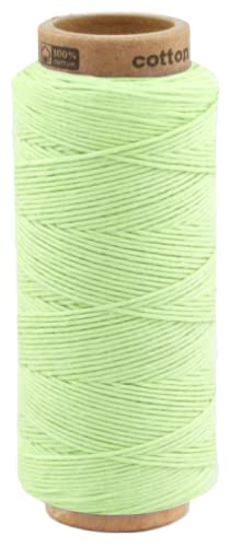 100 Meter Baumwollkordel 1,0 mm, Kordel Schnur Baumwolle Bindfaden Bäckergarn Geschenkband (0080 - Pastell Grün) von fuwi