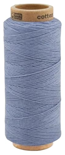 100 Meter Baumwollkordel 1,0 mm, Kordel Schnur Baumwolle Bindfaden Bäckergarn Geschenkband (0183 - Stahlblau) von fuwi