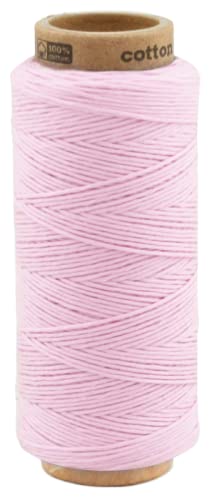 100 Meter Baumwollkordel 1,0 mm, Kordel Schnur Baumwolle Bindfaden Bäckergarn Geschenkband (0211 - helles Rosa) von fuwi